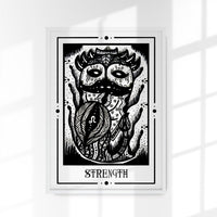 Strength Mystic Tarot by Tiny Mystic Creatures – Art Print Poster — Ansicht 1