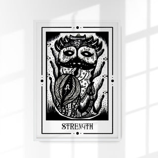 Strength Mystic Tarot by Tiny Mystic Creatures – Kunstdruck Poster