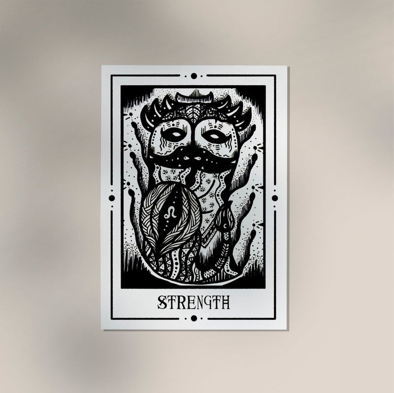 Strength Mystic Tarot by Tiny Mystic Creatures – Art Print Poster — Ansicht 4