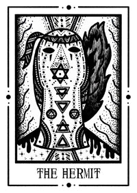The Hermit Mystic Tarot Poster – Tiny Mystic Creatures Art Print — Ansicht 5
