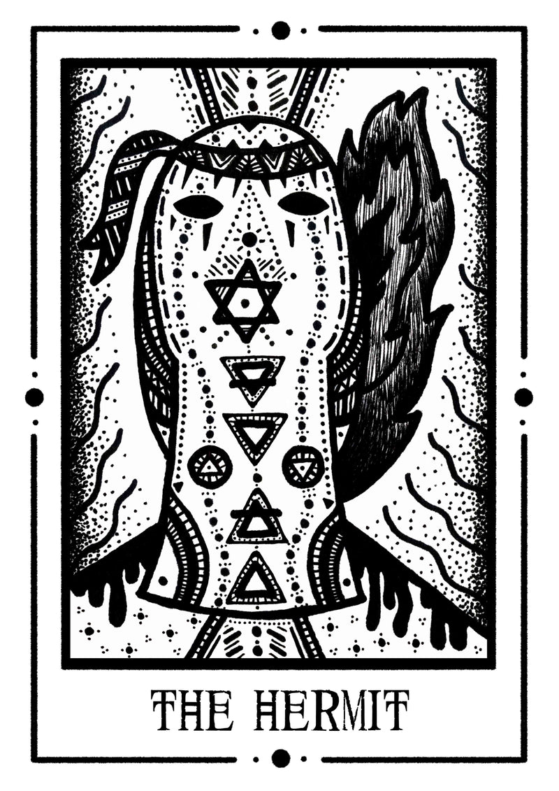 The Hermit Mystic Tarot Poster – Tiny Mystic Creatures Art Print — Ansicht 5
