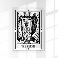 The Hermit Mystic Tarot Poster – Tiny Mystic Creatures Art Print — Ansicht 1