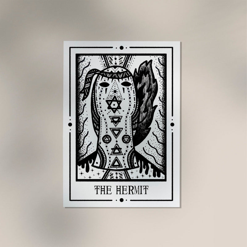 The Hermit Mystic Tarot Poster – Tiny Mystic Creatures Art Print — Ansicht 4