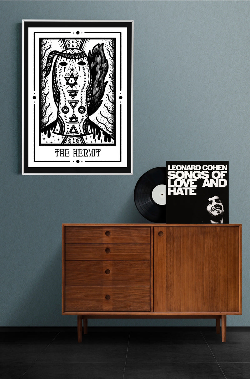 The Hermit Mystic Tarot Poster – Tiny Mystic Creatures Art Print — Ansicht 3