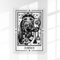 Justice Mystic Tarot Poster by Tiny Mystic Creatures – Art Print