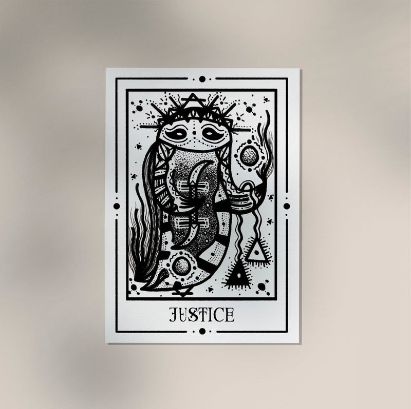 Justice Mystic Tarot Poster by Tiny Mystic Creatures – Art Print — Ansicht 5