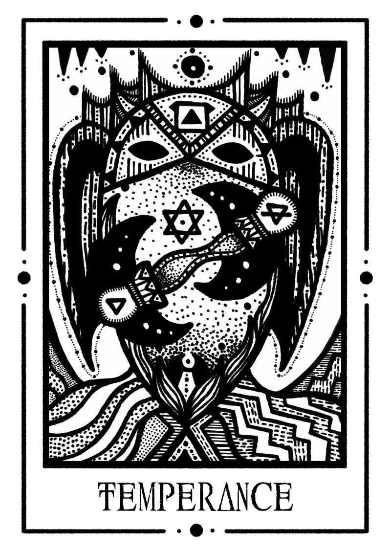 Temperance Mystic Tarot Poster – Tiny Mystic Creatures, Kunstdruck Berlin — Ansicht 5