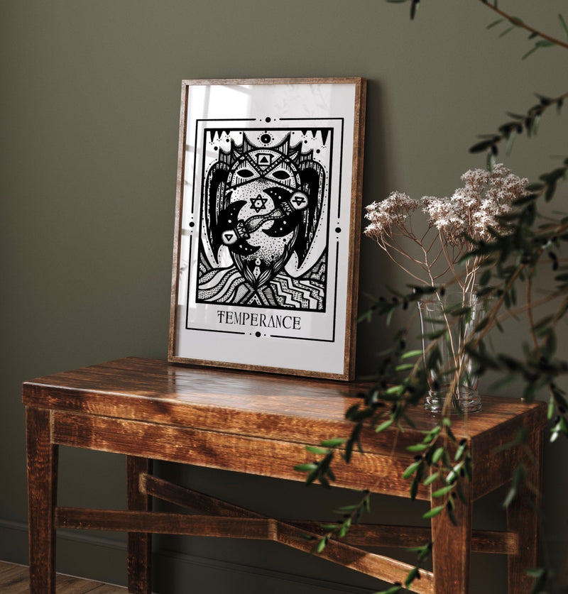 Temperance Mystic Tarot Poster – Tiny Mystic Creatures, Kunstdruck Berlin — Ansicht 2
