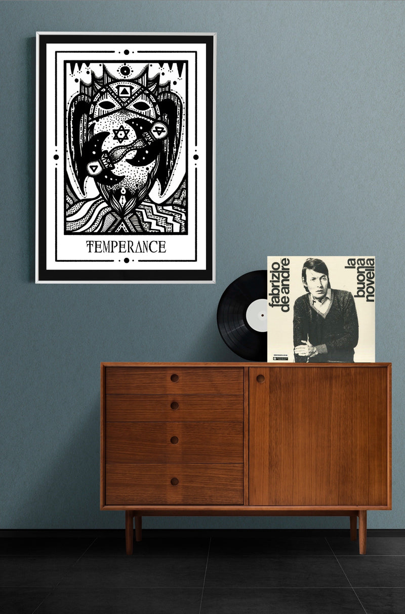 Temperance Mystic Tarot Poster – Tiny Mystic Creatures, Kunstdruck Berlin — Ansicht 3