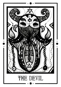 The Devil Mystic Tarot Poster – Handgestaltung von Tiny Mystic Creatures — Ansicht 5