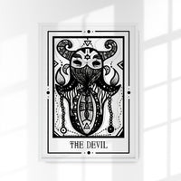The Devil Mystic Tarot Poster – Handgestaltung von Tiny Mystic Creatures — Ansicht 1