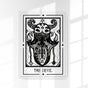 The Devil Mystic Tarot Poster – Handgestaltung von Tiny Mystic Creatures