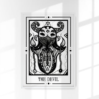 The Devil Mystic Tarot Poster - Hand-designed by Tiny Mystic Creatures
