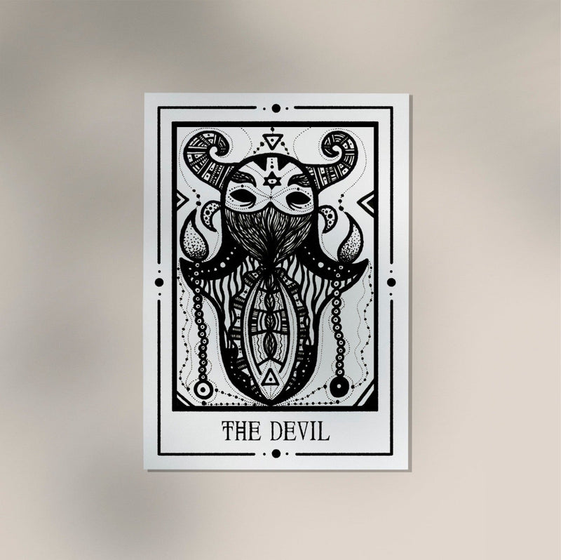 The Devil Mystic Tarot Poster – Handgestaltung von Tiny Mystic Creatures — Ansicht 4