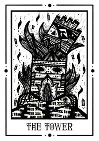 The Tower Mystic Tarot Poster – Handgefertigt Berlin — Ansicht 5