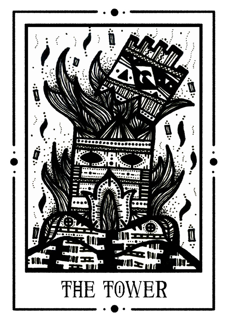 The Tower Mystic Tarot Poster – Handgefertigt Berlin — Ansicht 5