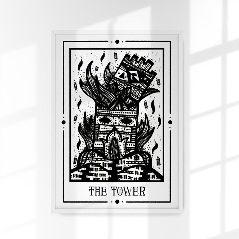 The Tower Mystic Tarot Poster – Handgefertigt Berlin — Patroa Studio