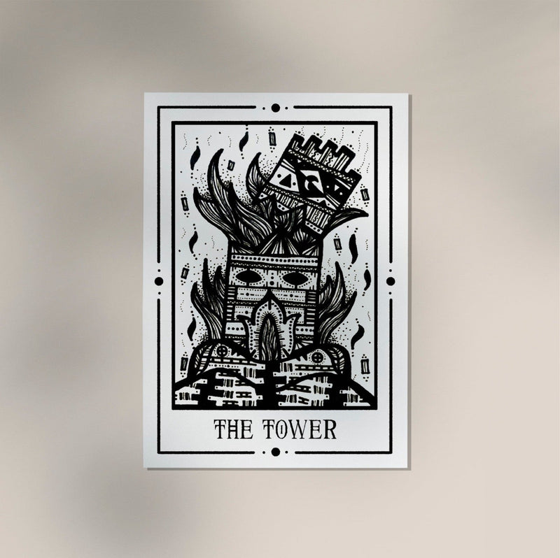 The Tower Mystic Tarot Poster – Handgefertigt Berlin — Ansicht 4