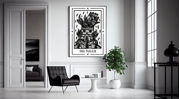 The Tower Mystic Tarot Poster – Handgefertigt Berlin