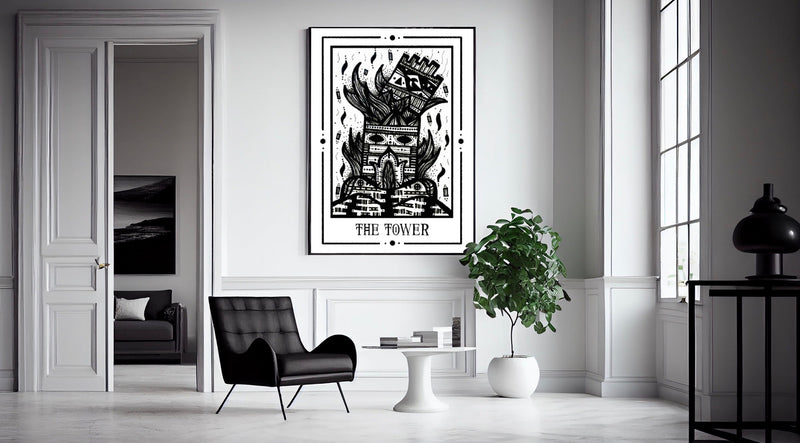 The Tower Mystic Tarot Poster – Handgefertigt Berlin — Ansicht 2