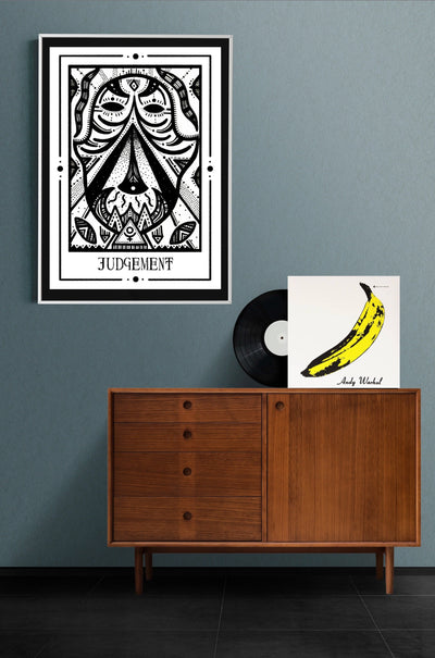 Judgement Mystic Tarot Poster – Tiny Mystic Creatures von Patroa Studio