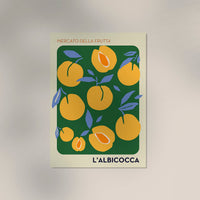 L'Albiocca Fruit Market Art Poster – Fine Art Print | Aprikosen-Illustration — Ansicht 3