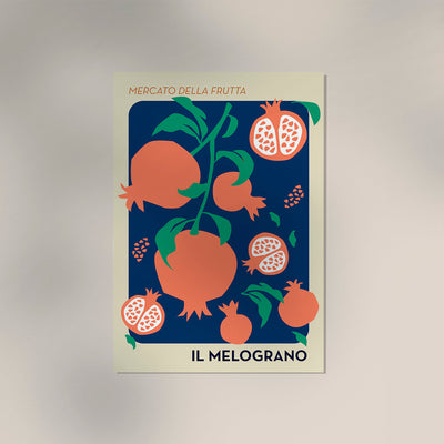 Il Melograno – Fruit Market Art Poster UV-beständig Mediterraner Kunstdruck Berlin