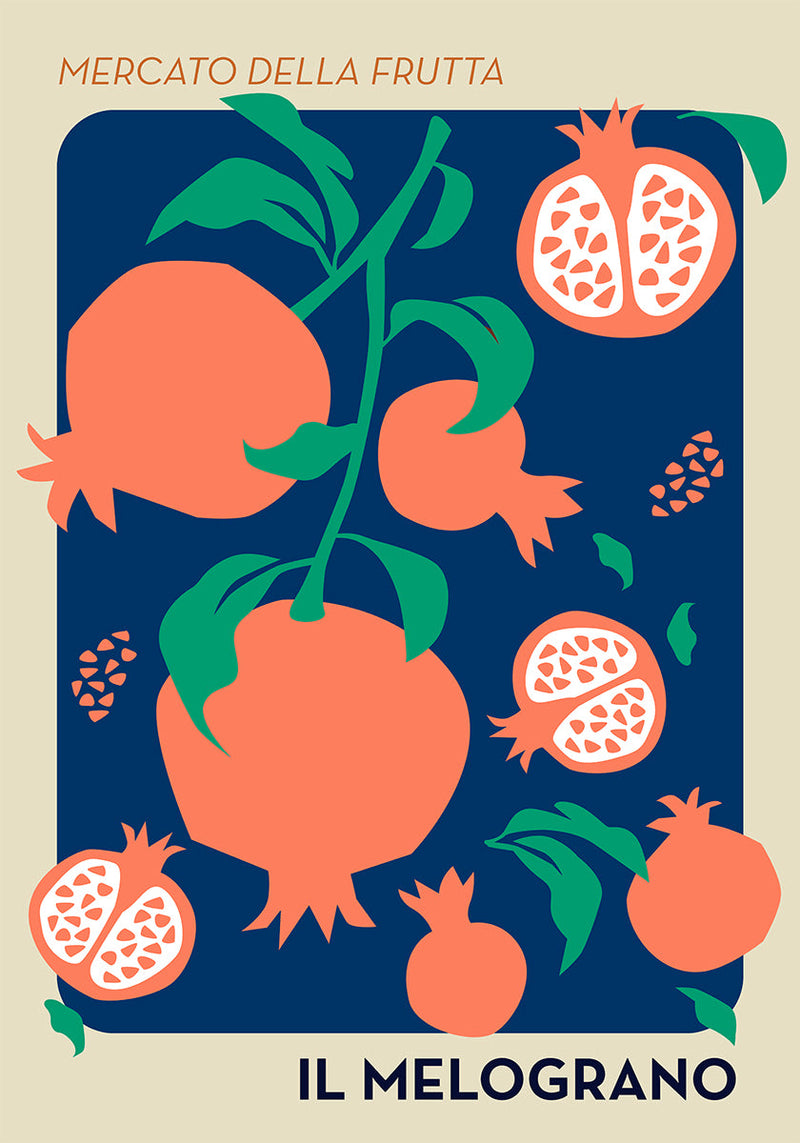 Il Melograno – Fruit Market Art Poster UV-beständig Mediterraner Kunstdruck Berlin — Ansicht 4