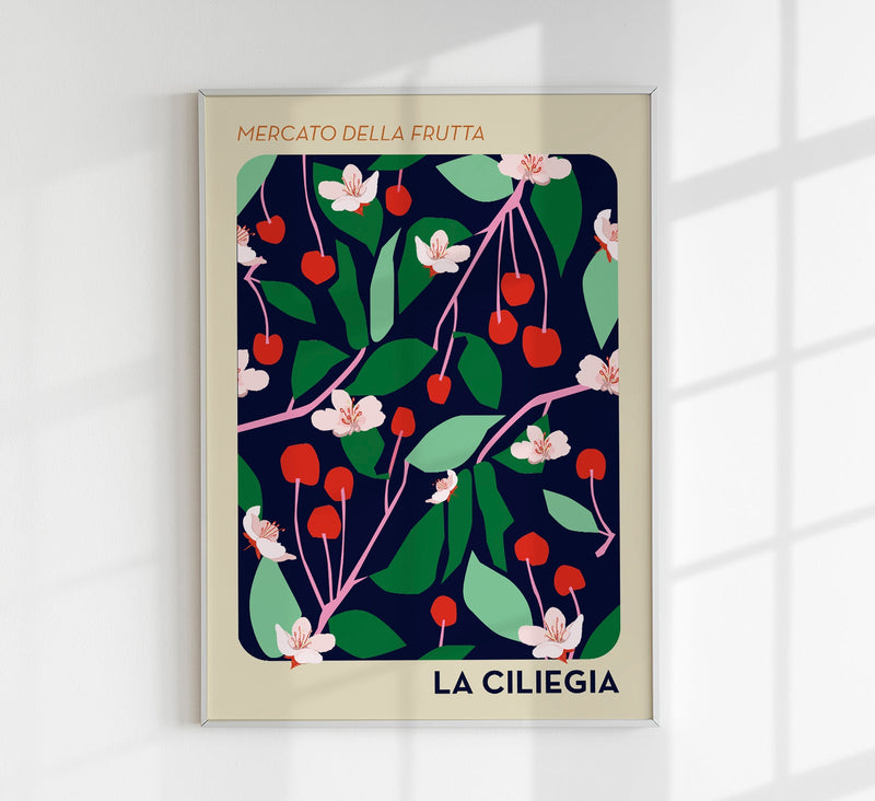 Cherry & Strawberry Set of 2 Prints – Fruit Art Fine Art Print auf Papier oder Canvas — Ansicht 3