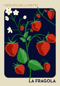 Cherry & Strawberry Set of 2 Prints – Fruit Art Fine Art Print auf Papier oder Canvas — Ansicht 6