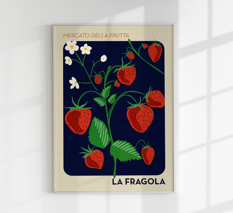 Cherry & Strawberry Set of 2 Prints – Fruit Art Fine Art Print auf Papier oder Canvas — Ansicht 5