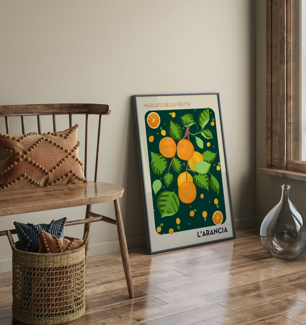 L'arancia Fruit Market Art Poster – UV-beständiger Fine Art Print