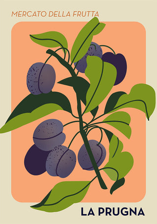 La Prugna Fruit Market Art Poster – Fruchtig | Farbintensiv | Marktstimmung