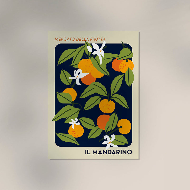 Il Mandarino Fruit Market Art Poster UV-beständig mediterraner Kunstdruck Berlin — Ansicht 3