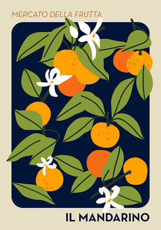 Il Mandarino – Fruit Market Art Poster | UV-beständig | Mediterraner Kunstdruck aus Berlin