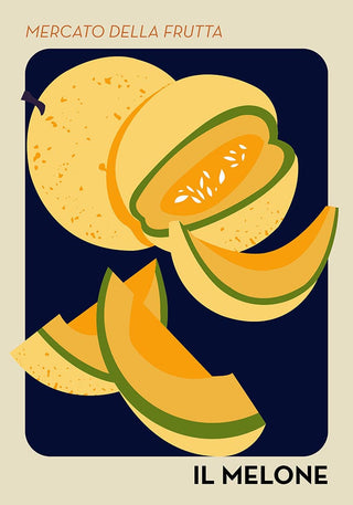 Il Melone – Fruit Market Art Poster | UV-beständig | Mediterraner Kunstdruck aus Berlin