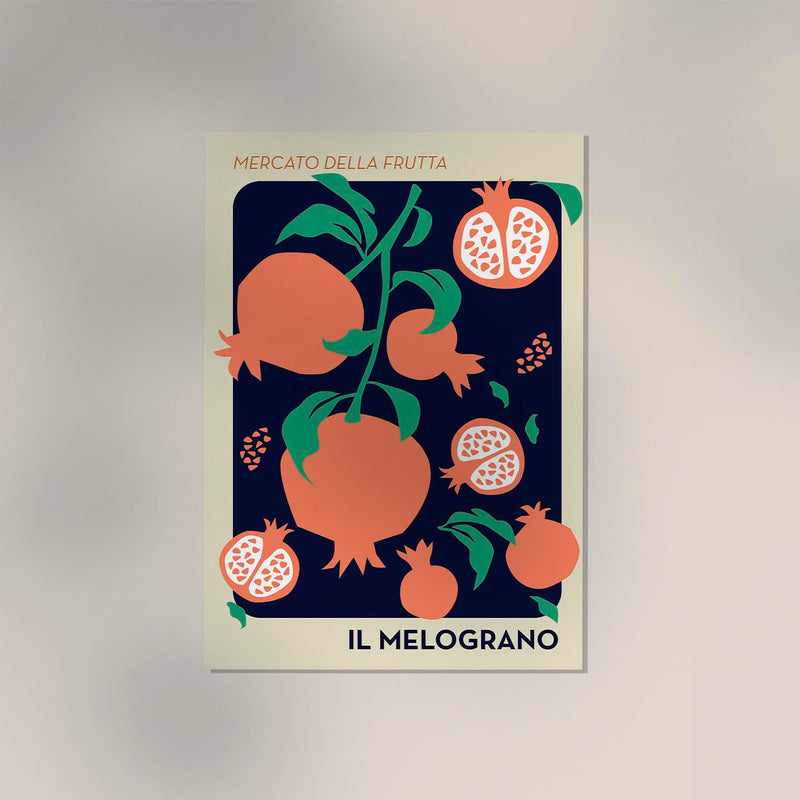 Il Melograno – Fruit Market Dark Blue Art Poster | UV-beständig | Kunstdruck Berlin — Ansicht 3