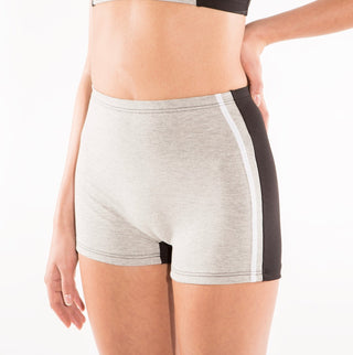 Midnight Upcycling Shorts black/greymelange – hoher Bund, Retro-Style