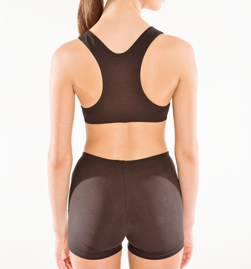 Midnight Upcycling Shorts black/greymelange – hoher Bund, Retro-Style — Ansicht 2