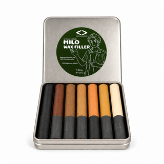 Wax Filler Tin Box Set – 100 % Carnaubawachs Holzreparatur | 7 Sticks