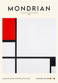 Composition No. 1 with red and black by Piet Mondrian Exhibition Poster — Ansicht 4