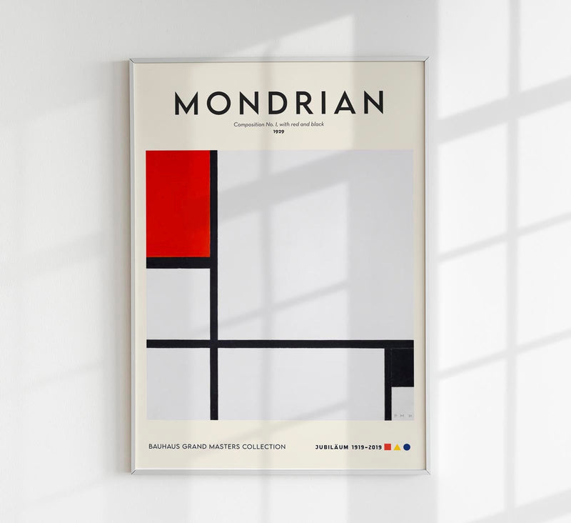 Composition No. 1 with red and black by Piet Mondrian Exhibition Poster — Patroa Studio
