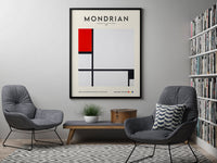 Composition No. 1 with red and black by Piet Mondrian Exhibition Poster — Ansicht 2