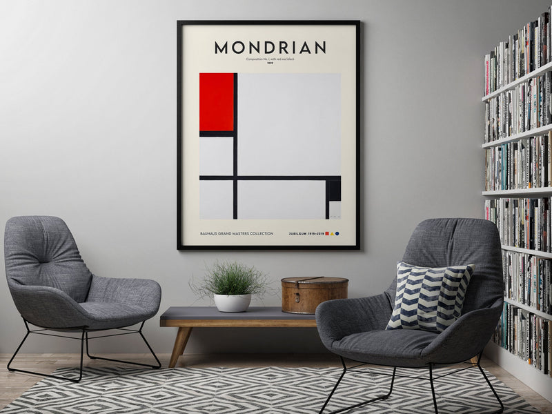 Composition No. 1 with red and black by Piet Mondrian Exhibition Poster — Ansicht 2