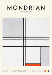 Composition No.1 Gray Red by Piet Mondrian Exhibition Poster — Ansicht 4