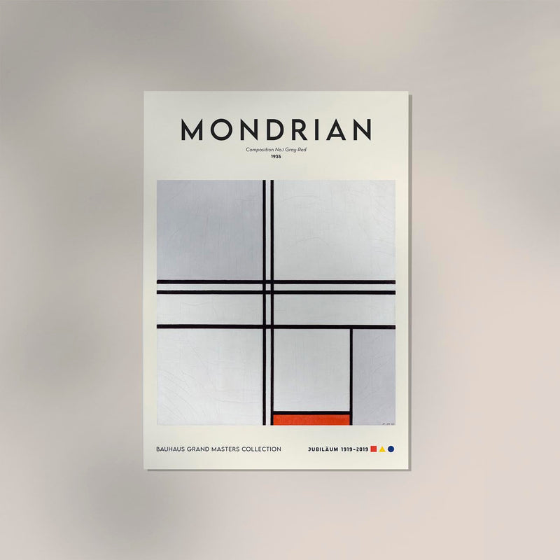 Composition No.1 Gray Red by Piet Mondrian Exhibition Poster — Ansicht 3