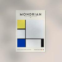 Composition with Yellow, Blue, Black and Light Blue Poster – Mondrian Kunstdruck — Ansicht 3