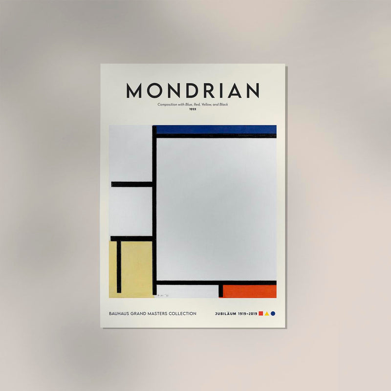 Piet Mondrian Ausstellungsposter – Composition with Blue, Red, Yellow, and Black — Ansicht 3
