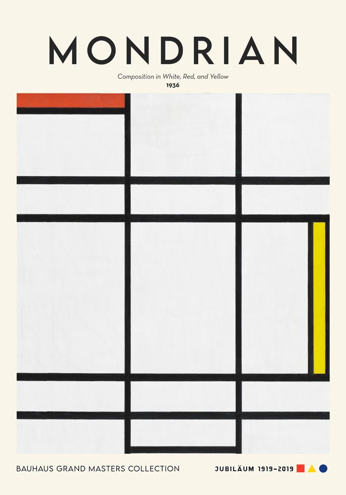 Composition in White, Red, and Yellow Art Print – Piet Mondrian Exhibition Poster — Ansicht 4