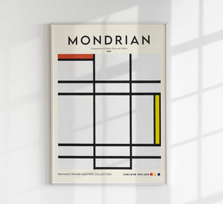 Composition in White, Red, and Yellow Art Print – Piet Mondrian Exhibition Poster